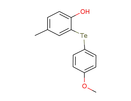 Molecular Structure of 139693-90-6 (Phenol, 2-[(4-methoxyphenyl)telluro]-4-methyl-)