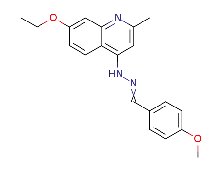 2-(4-methoxybenzylidene)-1-(2-methyl-7-ethoxyquinolin-4-yl)hydrazine