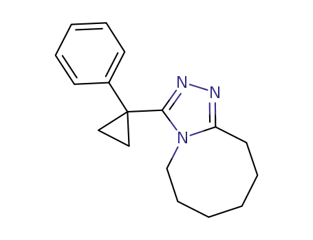 Molecular Structure of 633316-59-3 (1,2,4-Triazolo[4,3-a]azocine,
5,6,7,8,9,10-hexahydro-3-(1-phenylcyclopropyl)-)