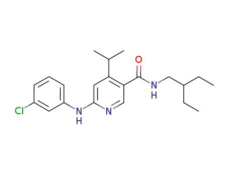 6-(3-chloro-phenylamino)-N-(2-ethyl-butyl)-4-isopropyl-nicotinamide