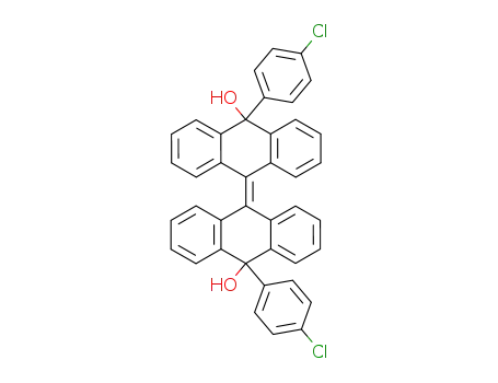 Molecular Structure of 120207-61-6 (10,10'-bis-(4-chloro-phenyl)-10<i>H</i>,10'<i>H</i>-[9,9']bianthrylidene-10,10'-diol)