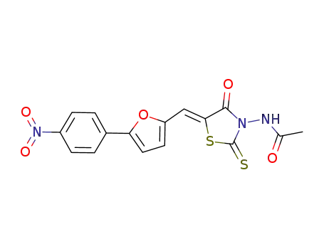 (Z)-N-(5-((5-(4-nitrophenyl)furan-2-yl)methylene)-4-oxo-2-thioxothiazolidin-3-yl)acetamide