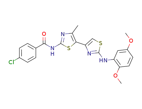 Molecular Structure of 1030631-30-1 (C<sub>22</sub>H<sub>19</sub>ClN<sub>4</sub>O<sub>3</sub>S<sub>2</sub>)