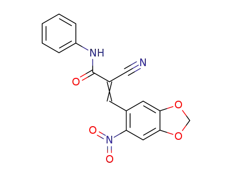 2-cyano-3ξ-(6-nitro-benzo[1,3]dioxol-5-yl)-acrylic acid anilide