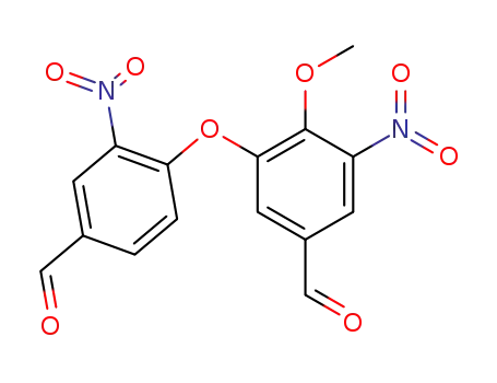 Molecular Structure of 100966-07-2 (4-methoxy-5,3'-dinitro-3,4'-oxy-di-benzaldehyde)