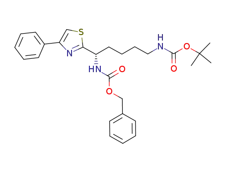 (S)-tert-butyl 5-(benzyloxycarbonylamino)-5-(4-phenylthiazol-2-yl)pentylcarbamate