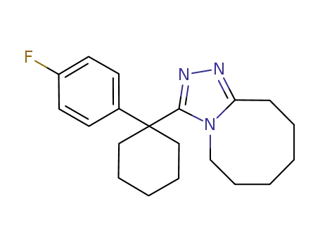 Molecular Structure of 633701-33-4 (1,2,4-Triazolo[4,3-a]azocine,
3-[1-(4-fluorophenyl)cyclohexyl]-5,6,7,8,9,10-hexahydro-)