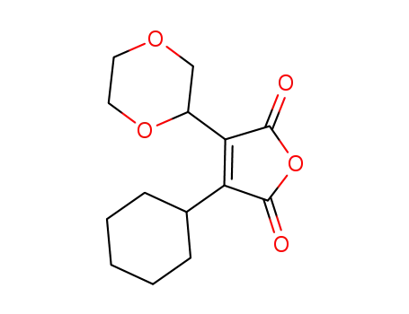 2-cyclohexyl-3-(1,4-dioxan-2-yl)maleic anhydride