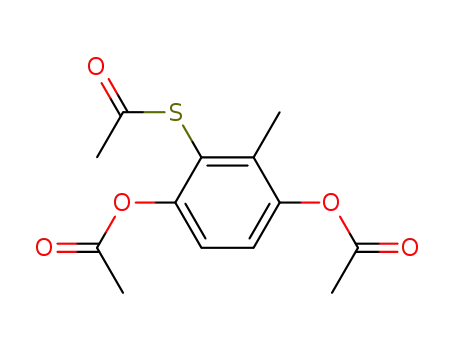 Molecular Structure of 109129-91-1 (3,6-diacetoxy-2-acetylsulfanyl-toluene)