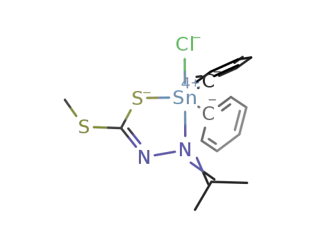 (acetone Schiff base of S-methyldithiocarbazate-H)SnPh<sub>2</sub>Cl