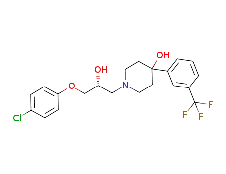 1-((R)-3-(4-chlorophenoxy)-2-hydroxypropyl)-4-(3-(trifluoromethyl)phenyl)piperidin-4-ol