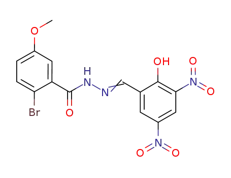2-bromo-5-methoxybenzoic acid (2-hydroxy-3,5-dinitrobenzylidene)hydrazide
