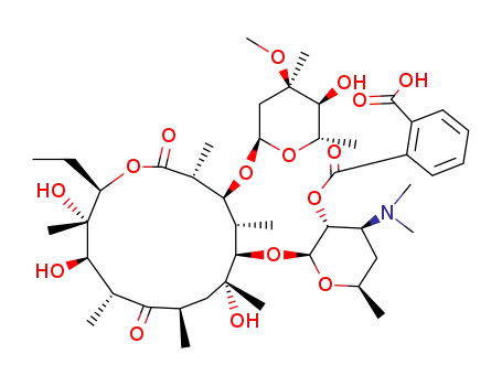 Molecular Structure of 121057-86-1 (<i>O</i>''-(2-Carboxy-benzoyl)-erythromycin)