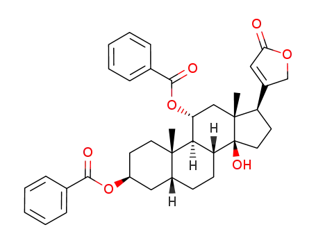 3β,11α-bis-benzoyloxy-14-hydroxy-5β,14β-card-20(22)-enolide