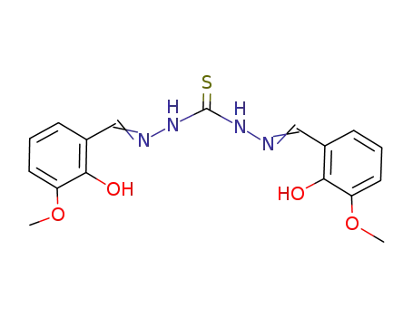 Molecular Structure of 166899-44-1 (Carbonothioic dihydrazide, bis[(2-hydroxy-3-methoxyphenyl)methylene]-)