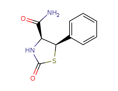 (+/-)-2-oxo-5<i>c</i>-phenyl-thiazolidine-4<i>r</i>-carboxylic acid amide