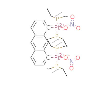 Molecular Structure of 313674-46-3 (1,8-bis(trans-Pt(PEt<SUB>3</SUB>)<SUB>2</SUB>NO<SUB>3</SUB>)anthracene)