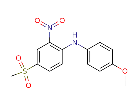 Molecular Structure of 92192-70-6 ((4-methanesulfonyl-2-nitro-phenyl)-(4-methoxy-phenyl)-amine)