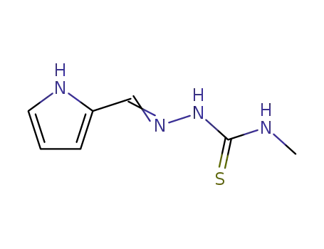Molecular Structure of 16431-47-3 (Hydrazinecarbothioamide, N-methyl-2-(1H-pyrrol-2-ylmethylene)-)