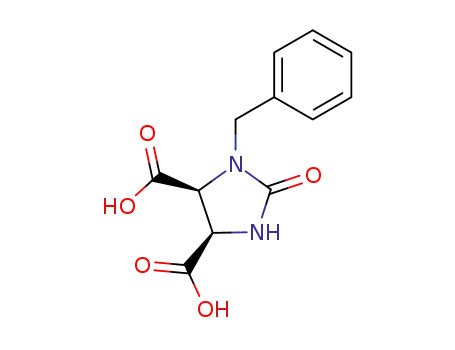 (+/-)-1-benzyl-2-oxo-imidazolidine-4<i>r</i>,5<i>c</i>-dicarboxylic acid