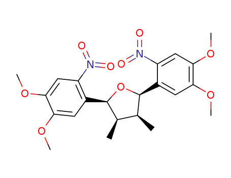 2<i>r</i>,5<i>c</i>-Bis-(4,5-dimethoxy-2-nitro-phenyl)-3<i>c</i>,4<i>c</i>-dimethyl-tetrahydro-furan