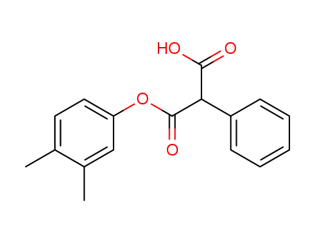 Molecular Structure of 54941-65-0 (Propanedioic acid, phenyl-, mono(3,4-dimethylphenyl) ester)
