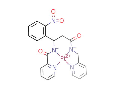 NO<sub>2</sub>C<sub>6</sub>H<sub>4</sub>CHNCOC<sub>5</sub>H<sub>4</sub>NCH<sub>2</sub>CONCH<sub>2</sub>C<sub>5</sub>H<sub>4</sub>NPt