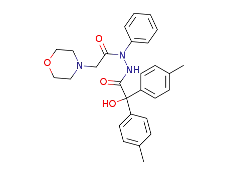 Molecular Structure of 16097-96-4 (hydroxy-di-<i>p</i>-tolyl-acetic acid <i>N</i>'-(morpholin-4-yl-acetyl)-<i>N</i>'-phenyl-hydrazide)