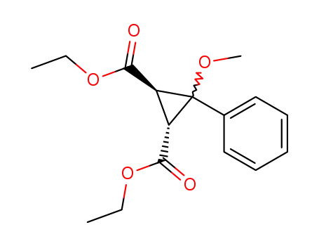 Molecular Structure of 1472-10-2 (3-Methoxy-3-phenyl-1,2-cyclopropanedicarboxylic acid diethyl ester)