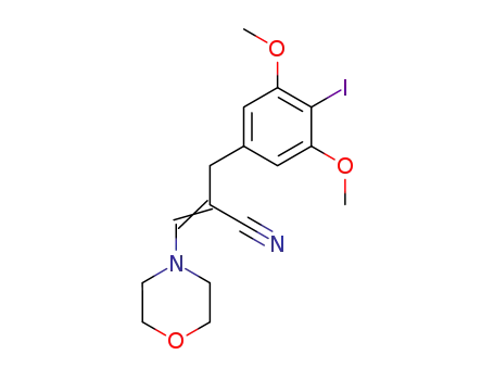 Benzenepropanenitrile,
4-iodo-3,5-dimethoxy-a-(4-morpholinylmethylene)-