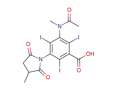 Benzoic acid,
3-(acetylmethylamino)-2,4,6-triiodo-5-(3-methyl-2,5-dioxo-1-pyrrolidinyl)
-