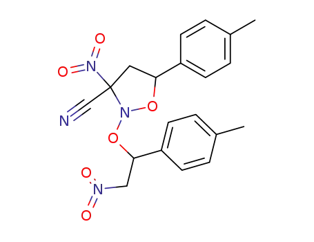 3-Isoxazolidinecarbonitrile,
5-(4-methylphenyl)-2-[1-(4-methylphenyl)-2-nitroethoxy]-3-nitro-