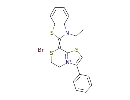 8-(3-ethyl-3<i>H</i>-benzothiazol-2-ylidene)-3-phenyl-5,8-dihydro-6<i>H</i>-thiazolo[2,3-<i>c</i>][1,4]thiazinium; bromide