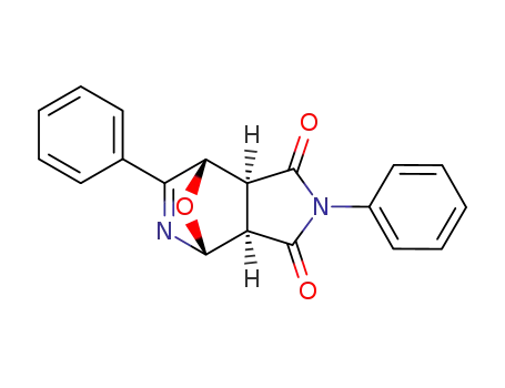 Molecular Structure of 55240-57-8 (2,6-diphenyl-(3a<i>t</i>,7a<i>t</i>)-3a,4,7,7a-tetrahydro-4<i>r</i>,7<i>c</i>-epioxido-pyrrolo[3,4-<i>c</i>]pyridine-1,3-dione)