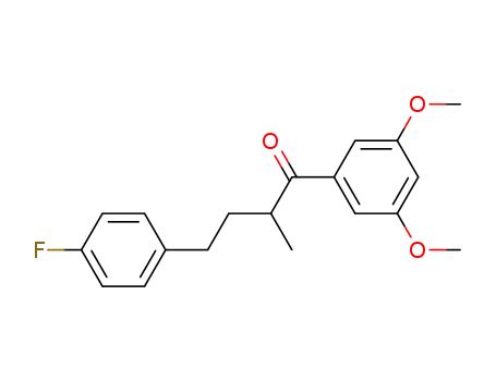 Molecular Structure of 54540-67-9 (1-(3,5-Dimethoxyphenyl)-4-(4-fluorphenyl)-2-methyl-butan-1-on)