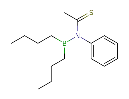 Molecular Structure of 63794-55-8 (Ethanethioamide, N-(dibutylboryl)-N-phenyl-)