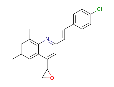 2-(4-chloro-<i>trans</i>-styryl)-6,8-dimethyl-4-oxiranyl-quinoline