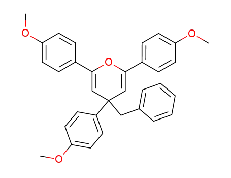4-benzyl-2,4,6-tris-(4-methoxy-phenyl)-4<i>H</i>-pyran