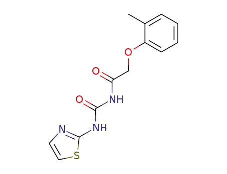 Molecular Structure of 39764-05-1 (<i>N</i>-thiazol-2-ylcarbamoyl-2-<i>o</i>-tolyloxy-acetamide)