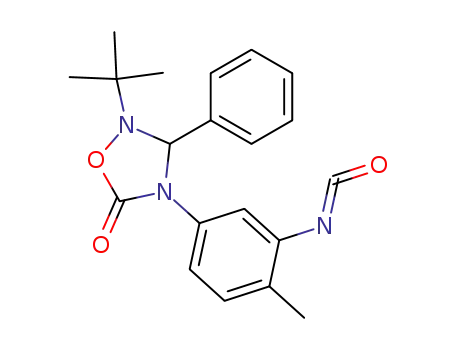 2-<i>tert</i>-butyl-4-(3-isocyanato-4-methyl-phenyl)-3-phenyl-[1,2,4]oxadiazolidin-5-one