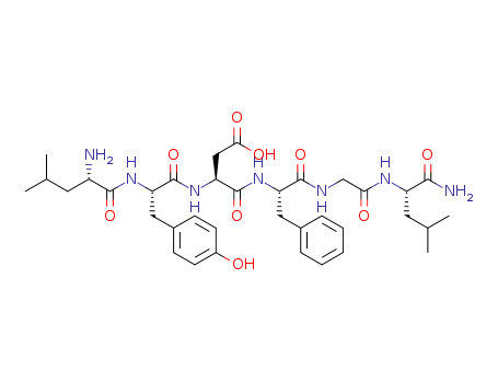 Molecular Structure of 151898-96-3 (L-Leucinamide,L-leucyl-L-tyrosyl-L-a-aspartyl-L-phenylalanylglycyl-)