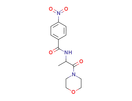 Molecular Structure of 51769-97-2 (Benzamide, N-[1-methyl-2-(4-morpholinyl)-2-oxoethyl]-4-nitro-)