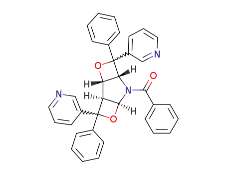 6-benzoyl-4ξ,9ξ-diphenyl-4ξ,9ξ-di-pyridin-3-yl-(1<i>r</i><i>H</i>,2<i>t</i><i>H</i>,5<i>t</i><i>H</i>,7<i>c</i><i>H</i>)-3,8-dioxa-6-aza-tricyclo[5.2.0.0<sup>2,5</sup>]nonane