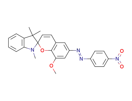 Molecular Structure of 52607-62-2 (8-methoxy-1',3',3'-trimethyl-6-(4-nitro-phenylazo)-1',3'-dihydro-spiro[chromene-2,2'-indole])
