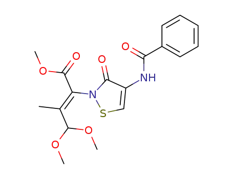 (<i>Z</i>)-2-(4-benzoylamino-3-oxo-3<i>H</i>-isothiazol-2-yl)-4,4-dimethoxy-3-methyl-but-2-enoic acid methyl ester