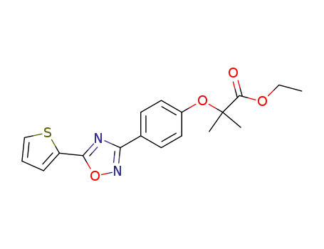 Propanoic acid,
2-methyl-2-[4-[5-(2-thienyl)-1,2,4-oxadiazol-3-yl]phenoxy]-, ethyl ester