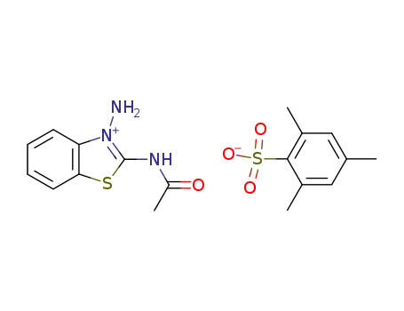 Molecular Structure of 51578-94-0 (2-acetylamino-3-amino-benzothiazolium; 2,4,6-trimethyl-benzenesulfonate)