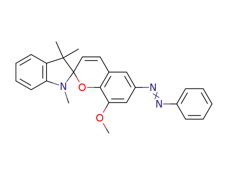 Molecular Structure of 52607-61-1 (8-methoxy-1',3',3'-trimethyl-6-phenylazo-1',3'-dihydro-spiro[chromene-2,2'-indole])