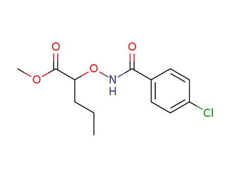 2-(p-Chlor-benzoylaminoxy)-valeriansaeuremethylester