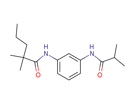 Molecular Structure of 59517-37-2 (Pentanamide, 2,2-dimethyl-N-[3-[(2-methyl-1-oxopropyl)amino]phenyl]-)